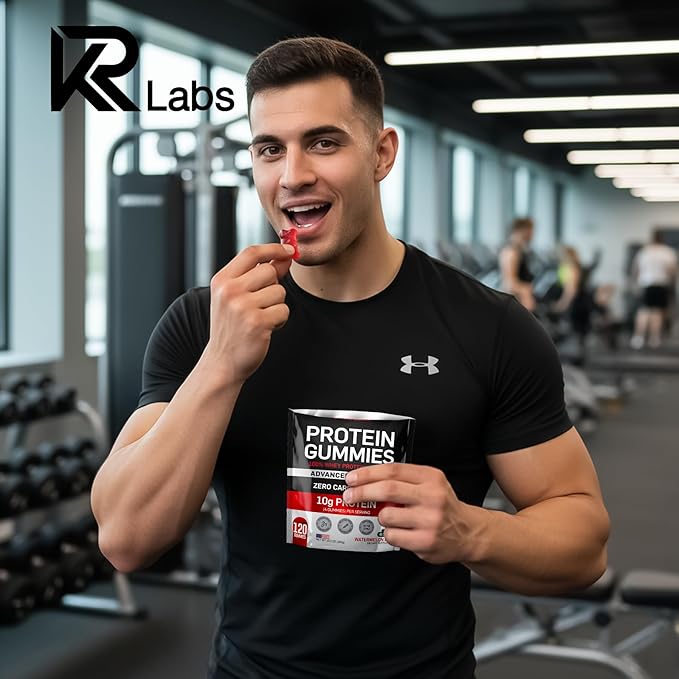 Zero Carb 100% Pure Whey Isolate Protein Gummies | 300g Total Protein per Bag | 10g per Serving Plant Based with Vitamins for Men & Women | Gluten Free Non-GMO | Watermelon Lime | 120 Count