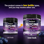 Glycine Gummies for Sleep, Glycine 3g Supplements with NAC, Magnesium Glycinate, L-Theanine, GABA, L Tryptophan, B6 for Relax, Nerve & Brain, Melatonin Free, Sugar Free, Vegan, Blueberry Flavor, 60 Ct