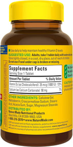 Nature Made Vitamin D3 1000 IU (25 mcg), Vitamin D Supplement for Bone, Teeth, Muscle and Immune Health Support, 300 Tablets, 300 Day Supply, (Pack of 2)