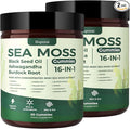 Sea Moss Gummies 16-1, Black Seed Oil Ashwagandha Turmeric Bladder Wrack Vitamin C Vitamin D3 Elderberry Manuka Dandelion Yellow Dock Apple Cider Vinegar for Men & Women