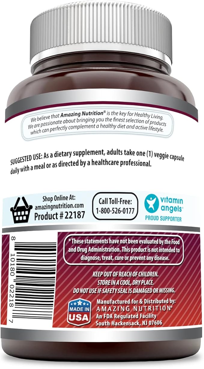 Amazing Formulas Quercetin 500mg Veggie Capsules Supplement | Non-GMO | Gluten Free | Supports Overall Health & Well Being (120 Count | 3 Pack)