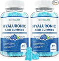1000mg Hyaluronic Acid & Collagen Peptide Supplements with Biotin, Vitamins C & E - Hair Skin Nails Health Support for Men & Women, Blueberry Flavor, Gluten-Free 120 Gummies