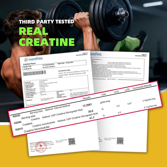 NSF Certified Creatine Gummy - Creatine Monohydrate Gummies 5000mg for Men & Women -120 Gummies Advanced Formula, Muscle Strength, Muscle Builder, Energy Boost, Pre-Workout Supplement-Pineapple