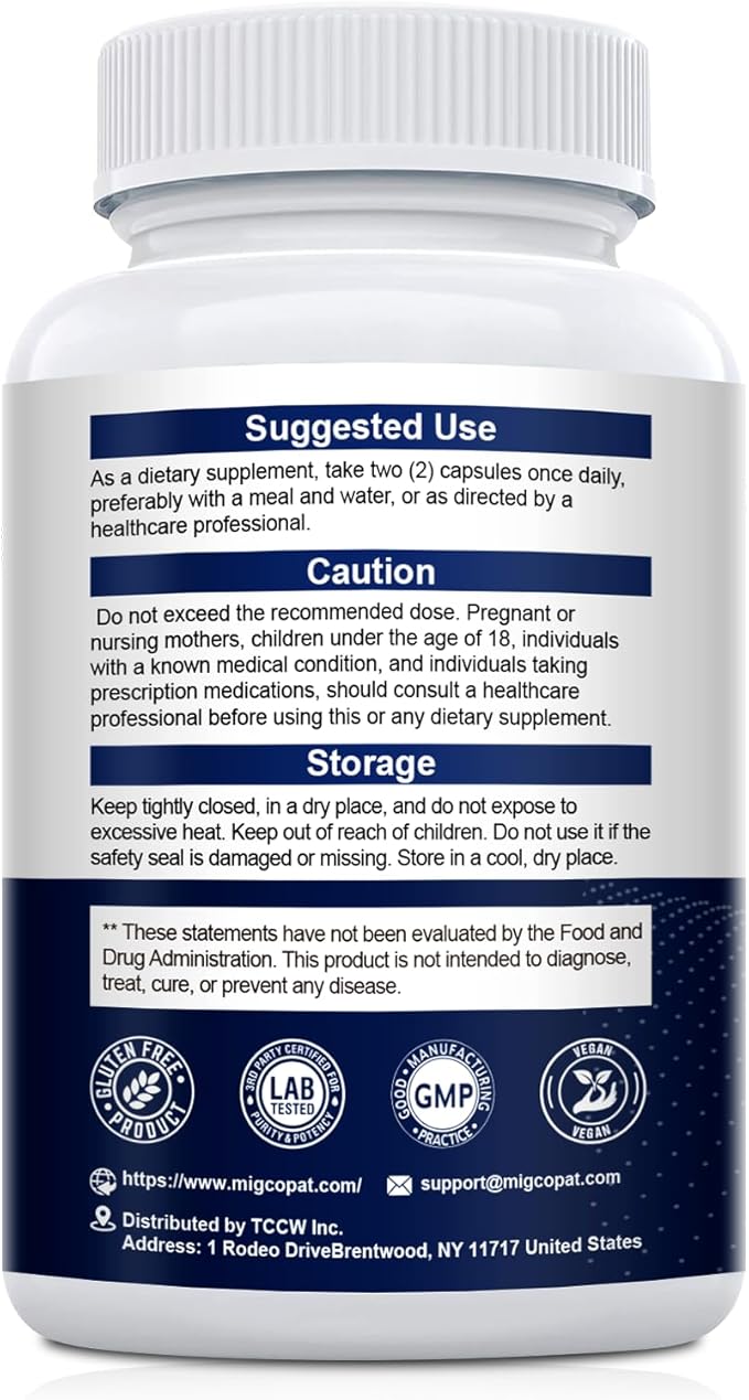 Migcopat NMN Supplement 1000mg – NMNH Alternative 5-in-1 NAD Supplement w/Resveratrol, Apigenin, Quercetin & Black Pepper – Supports Cellular Energy, Healthy Aging & Longevity – 120 Veggie Capsules