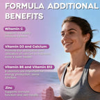 Magnesium Complex Gummies 500mg - Magnesium Glycinate, Citrate, Malate with Vitamin D3, C, B6, B12, Zinc & Calcium, Magnesium Supplement Chewable Support Calm, Muscle, Mood - Vegan 60 Counts