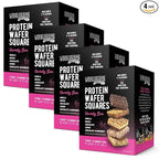 Protein Wafer Squares, Value Variety Pack, 15g Protein, Low in Sugar, 10 Squares Total, Light and Crispy, Includes Vanilla, Mocha, Chocolate, Lemon, Chocolate Raspberry (Variety, 4 Pack)