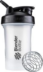 BlenderBottle Classic V2 Shaker Bottle Perfect for Protein Shakes and Pre Workout, 20-Ounce, Clear/Black