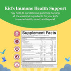 Plant Based Kids Multivitamin Gummies - Multivitamin for Kids Immune Support with Vitamins A, C, D3, E, B6 & B12, Zinc & Iodine - Children's Vitamins Chewable Formula for Strong Health - 90 Count