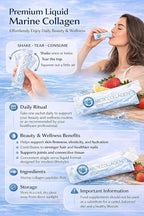 8000mg Liquid Marine Peptides | Hydrolyzed Arctic Collagen for Skin, Hair & Joints | 4-Pack Variety: Strawberry & Lemon (Sugar-Free)