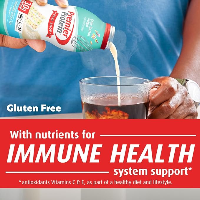 Premier Protein Shake,Cake Batter,30g Protein,No Added Sugar,24 Vitamins & Minerals to Support Immune Health,11.5 fl oz (Packaging May Vary),(Pack of 24)