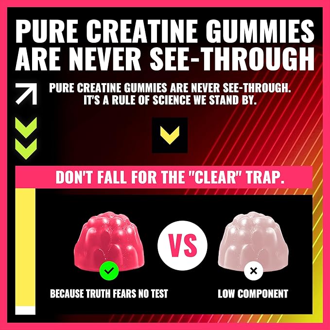 NSF Certified Creatine Gummy 5g - Creatine Monohydrate Gummies – Pre-Workout Energy & Muscle Growth Support for Men & Women | Pineapple Watermelon Electrolyte Gummies (135 Count)
