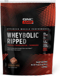 GNC AMP Wheybolic Ripped Protein Powder & Thermogenic Supplement, Increases Muscle Strength & Size, Energy & Endurance, 40g Protein, 6.2g Leucine, 15g EAA, Caffeine, Chocolate Fudge, 9 Serving