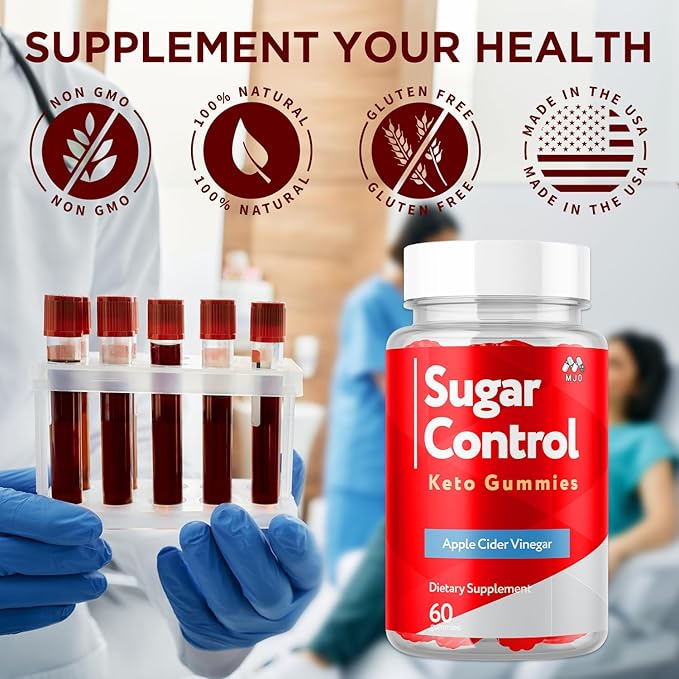 SugarControl Keto Gummies, Official SugarControl Gummys with All Natural Ingredients, Advanced Apple Cider Vinegar Gummy for Health and Wellness Support Max Strength Vitamin Supplement (60 Gummies)