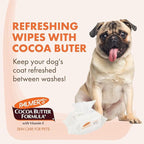Palmer's for Pets Gentle Refreshing Wipes for Puppies - Coconut Oil Puppy Wipe - Pet Grooming Towelettes for Dogs, 100 Count - 3 Pack