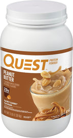 Quest Nutrition Peanut Butter Protein Powder, 23g Protein, 1g Sugar, Low Carb, Gluten Free, 3 Pound, 43 Servings