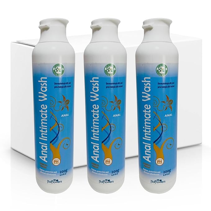 HOT FLOWERS Herbal Fresh Unisex Anal Intimate Wash for Personal Care, pH Balanced for Essentials Body Health, Daily Use, Dry Skin, Proctologist Tested (3)