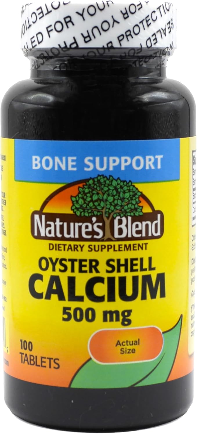 Nature's Blend Oyster Shell Calcium 500 mg 100 Tabs (1683)