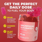 Award Winning Magnesium Glycinate Gummies for Adults & Kids - with L-Theanine & Lemon Balm - Magnesium Gummies for Women & Men for Relaxation Support - No Sugar Added, Non-GMO (120 Count)