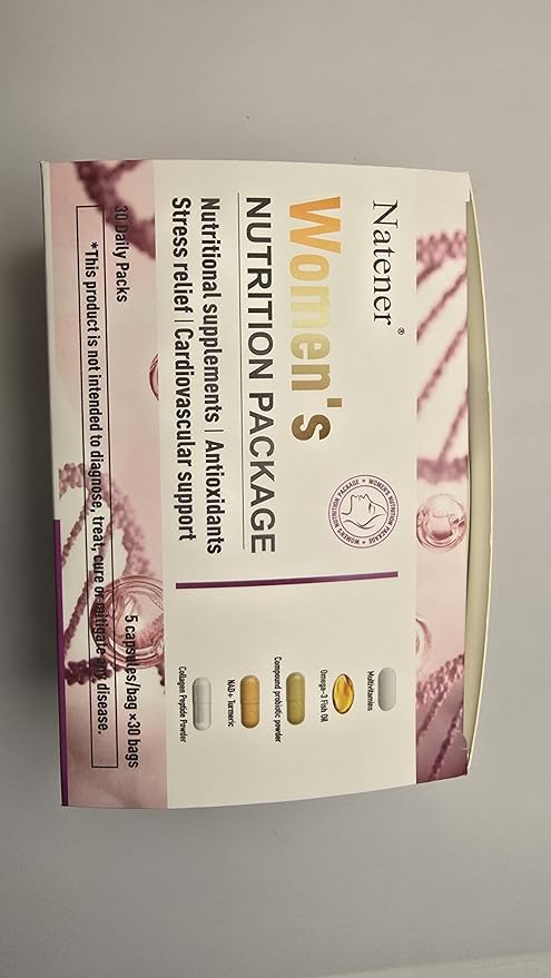 Natener 6 in 1 Women Vaginal Probiotics, 80B CFU Lactobacillus + 800mg Omega-3 + 250mg NAD+ + 179.5mg Vitamin C Promote Healthy Vaginal Odor & Vaginal Flora