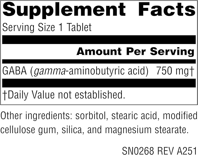 Source Naturals Serene Science GABA 750 mg Calm Mind - 180 Tablets