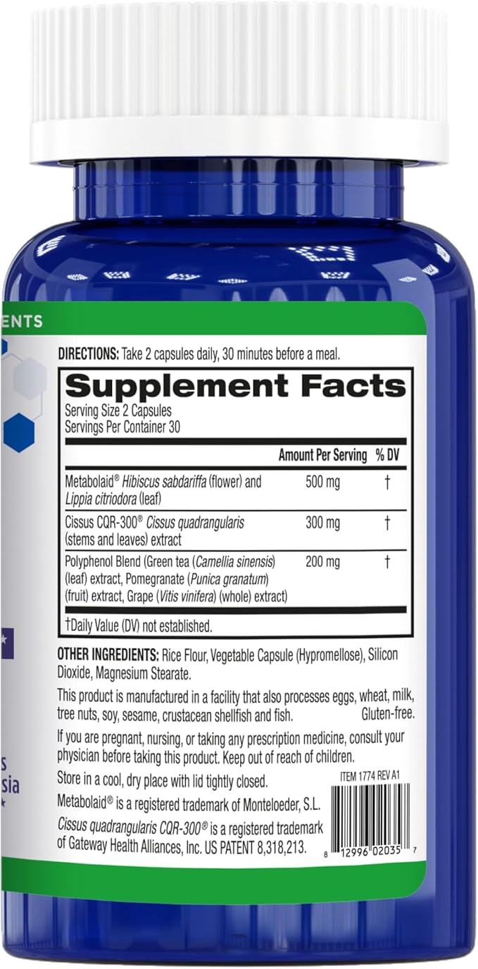 GLP1 Elevate™ - GLP-1 Booster Supplement | Curb Cravings & Support Metabolic Health | Increase Natural Production with Clinically Studied Ingredients | 60 Servings