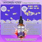 Multi Collagen Peptides Liquid Drop w. Types I II III V X Hyaluronic Acid Vitamin C Biotin for Joint, Skin, Hair & Nail Health, Hydrolyzed Liquid Collagen High Absorption for Women Men Grass Fed