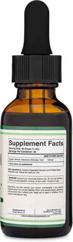 Valerian Root Drops for Sleep - Organic Valerian Root Tincture Extract 168mg - 1 FL OZ, 30 Servings (Better Absorbed Than Capsules, Enhances Valerian Root Tea) for Relaxation and Calm by Double Wood