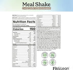Fit & Lean Meal Shake, Fat Burning Meal Replacement, Protein, Fiber, Probiotics, Chocolate, 1lb, 10 Servings Per Container