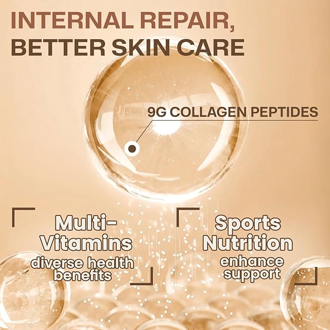 NATURE TARGET Multi Collagen Peptides for Women - Hydrolyzed Collagen Powder with Vitamin C & E - Type I, II, III, V & X Support Skin, Hair & Joint, Vanilla Flavored, 35 Servings