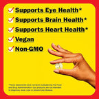 Bragg Omega-3 Supplement Capsules with DHA and EPA - 60 Vegan Softgels - Sustainably-Sourced Marine Algae - Supports Eye and Brain Health