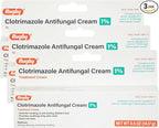 Rugby Clotrimazole Antifungal Cream 1% - Treatment Cream - Helps Provide Soothing Itchy Skin Relief - 0.5 Oz. (3 Pack)