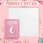 50 Feminine Wipes Flushable Travel Individually Wrapped,Travel Wipes for Women,Feminine Care Wet Wipes Travel Size Vaginal Wipes for Adult, Girl and Homeless