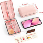 Restree Weekly Pill Organizer 8 Compartment, [Triple Seal Magnetic Lock] Travel Pill Case with Labels & Inner Lid, Moisture Proof for Vitamins, Fish Oil, Supplements, Daily Meds – 7+1 Large (Pink)