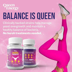 Queen Energy Vaginal Probiotic – Supports pH Balance, Odor Control & Digestive Health – 30 Capsules