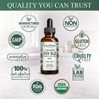 Live Wise Naturals Vitamin D3 K2 Drops for Babies - Concentrated Formulation, 225 Servings at 400 IU, 5 MCG (MK-7), Micro-Dose Dropper, Gentle Daily Supplementation, Early Development & Precise Dosing