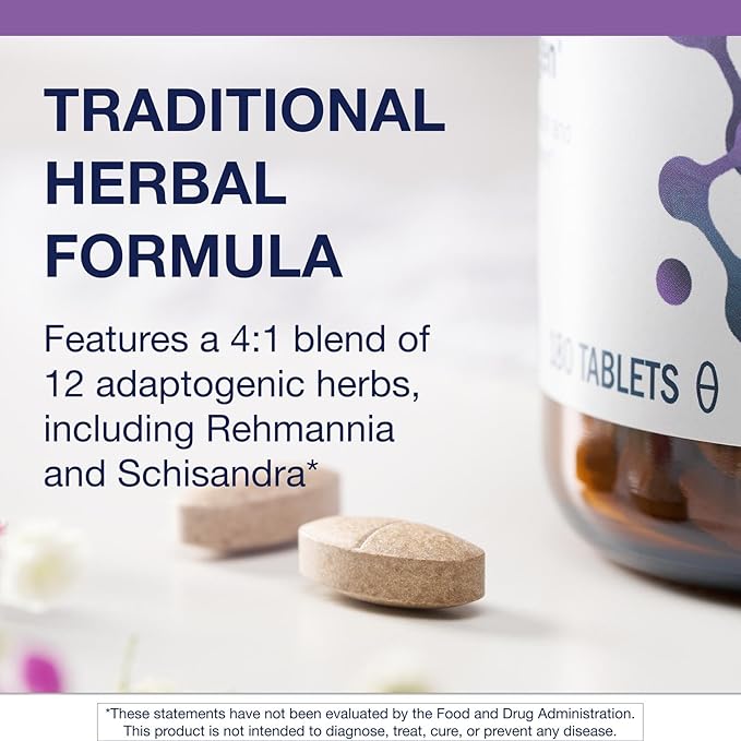 Metagenics Serenagen Supplement - Herbal Stress Management with Asian Ginseng & Chinese Herbs - Supports Calm, Focus, Energy & Sleep* - Non-GMO, Gluten-Free, Vegetarian - 180 Tablets