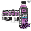 Protein2o Hydration Drink - 2-in-1 Liquid Clear Whey Protein Isolate and Electrolyte Drink - 15g Protein, Vitamins B5, B6 - Post-Workout Recovery - 16.9 Fl Oz - 12 Count Grape