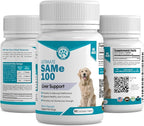 Wanderfound Pets Same 100 Liver Support for Dogs - Same S-Adenosyl-L-Methionine Hepatic Supplement for Liver & Brain Support - Bacon Flavored Sam E, Manufactured in the USA - 30 Chewable Tablets