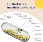 Moerie Ultimate Hair Growth Supplements for Women & Men - Hair, Skin, Nails Vitamins with Biotin & Minerals for Hair Health - Thicker Hair - 60 Capsules