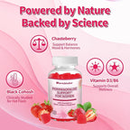 Perimenopause Support Gummies for Women - Menopause Relief & Balance Supplement with Black Cohosh Chasteberry Vitamins D3 B6 for Hot Flashes Night Sweats & Mood