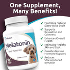 K9 Select Melatonin for Dogs - Calming Chews - Dog Melatonin for Sleep - Reduce Stress, Helps Overall Health Composure Calming Treats for Small Dogs - 1 mg, 180 Beef Flavored Chewable Tablets