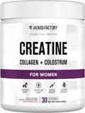 Jacked Factory Creatine for Women - Creatine Monohydrate with Collagen + Colostrum to Support Workout Performance, Lean Muscle Growth, Healthy Hair, Skin, & Nails - 30 Servings, Watermelon