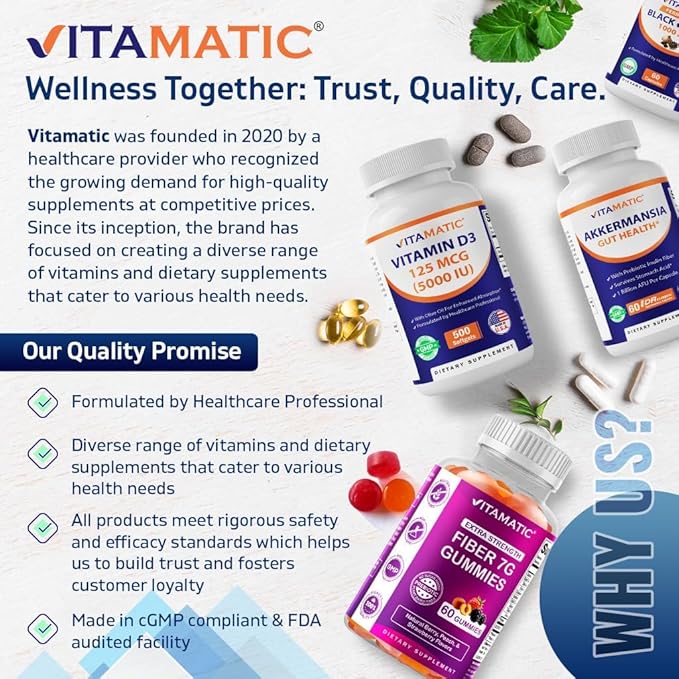Vitamatic Melatonin 20 mg Tablets | Vegetarian, Non-GMO, Gluten Free | 1 Year Supply | Natural Berry Flavor - 365 Tablets (Pack of 2)