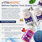 Vitamatic Melatonin 20 mg Tablets | Vegetarian, Non-GMO, Gluten Free | 1 Year Supply | Natural Berry Flavor - 365 Tablets (Pack of 2)