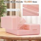 FYY Daily Pill Organizer,7 Compartments Portable Travel Pill Case [Folding Design] Pill Box for Purse Pocket to Hold Vitamins,Cod Liver Oil,Supplements and Medication-Rosegold