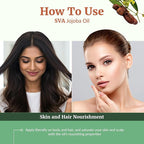 SVA Jojoba Seed Oil Organic - 4 Fl Oz – 100% Natural Cold Pressed Organic Jojoba Oil - for Face, Skin Care, Hair Care, Scalp Massage & Body Massage – Carrier Oil with Dropper