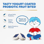 Align Probiotic, Kids Yogurt Coated Probiotic Fruit Bites, Added Probiotics Help Support Kids' Digestive Health, Apple Blueberry Flavored, 21 Individually Wrapped Pouches, 105 Bites