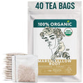 Marshmallow Root Tea Organic (40 Tea Bags) – Medicinal Teabags to Support Throat & Digestive Comfort (Althaea Officinalis) - Caffeine-Free, Non-GMO
