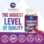 Magnesium Glycinate Gummies - Sugar Free - 100% Chelated Magnesium Gummy Supplement for Max Absorption - for Sleep Support & Heart, Muscle & Bone Health - Gentle on Stomach, Grape Flavor - 60 Gummies