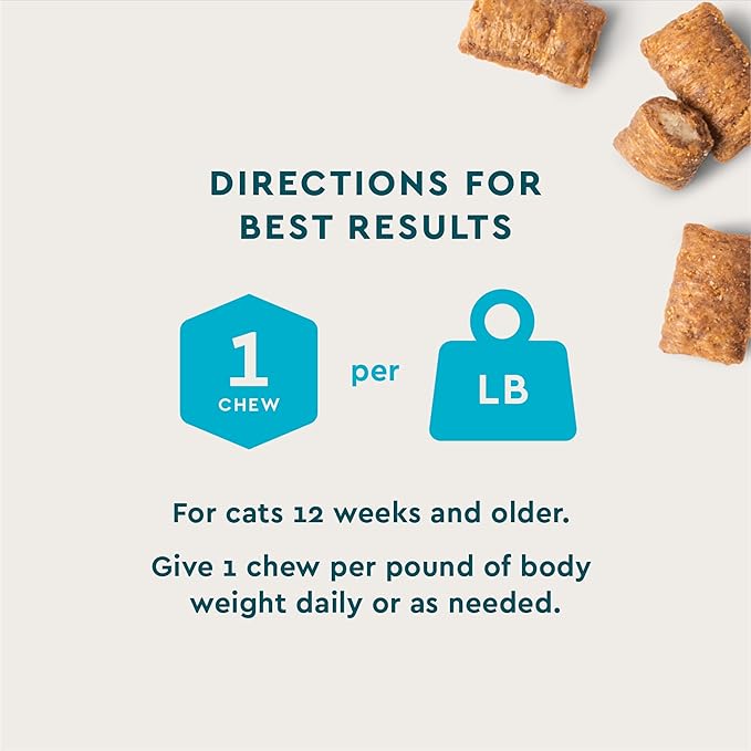VetIQ Cat Calming Treats with Melatonin for Stress Relief, Organic Ashwagandha, and GABA Chicken Flavored Cat Calming Chews, 3.7oz